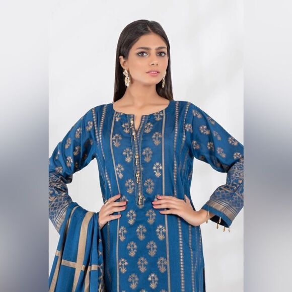 Bonanza Satrangi Jacquard 3 PIECE Shalwar Kameez - Picture 1 of 1